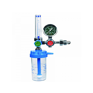 Oxygen regulator with flow meter