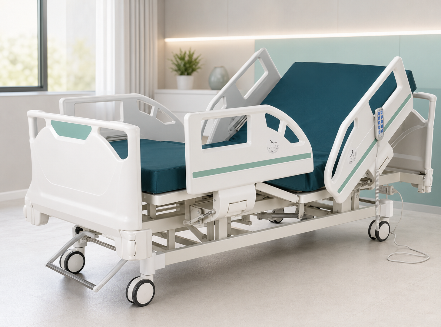 Electric Patient Bed with Five Adjustments