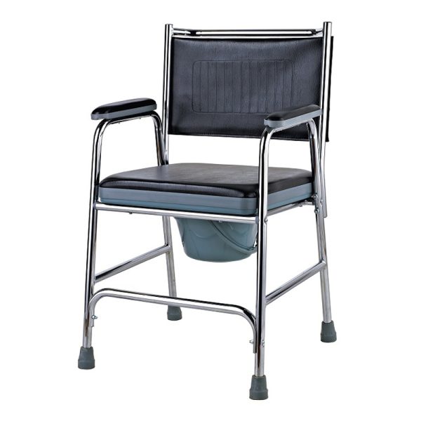 Commode chair with backrest