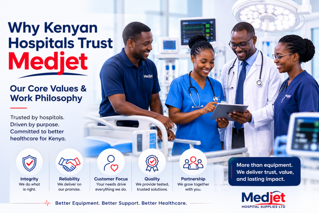 Picture for my blog "Why Kenyan Hospitals Trust Medjet: Our Core Values & Work Philosophy"